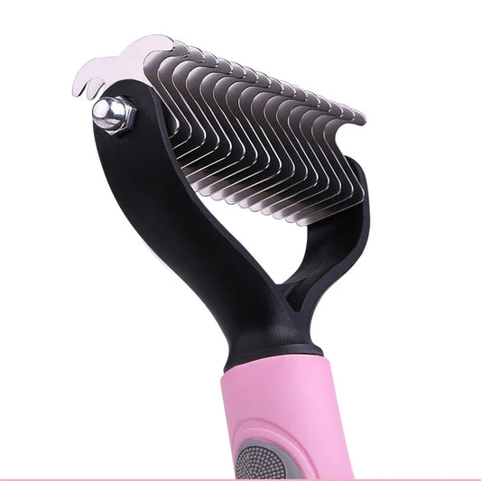 Double-sided pet grooming brush