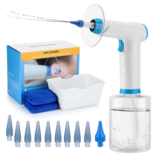 4 Pressure Modes Electric Ear Cleaner wax remover Kit  Water Irrigation for Adults and kids - todaysshoptopic