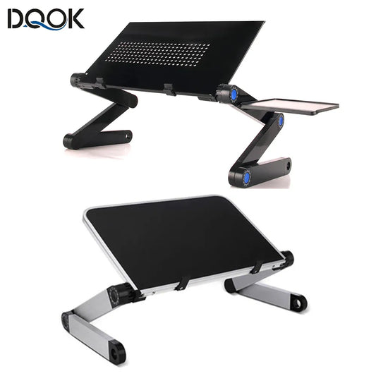 Adjustable Laptop Desk Stand Portable Aluminum Ergonomic Lapdesk With Mouse Pad