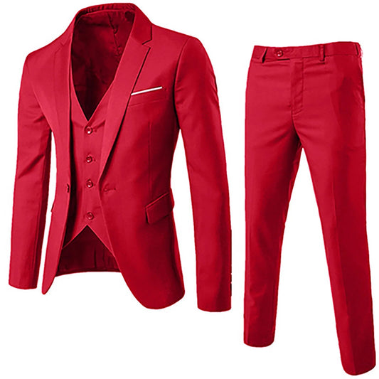 Men Blazers Sets Elegant Formal 3 Suits Full - todaysshoptopic