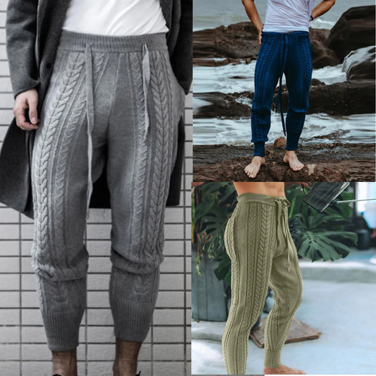 Men Knitted Trousers Pants - todaysshoptopic